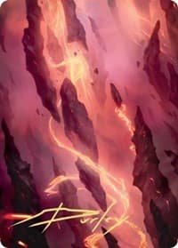 Mountain Art Card (16/81) (Gold-Stamped Signature) - Art Series: Zendikar Rising - Magic: The Gathering card