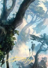Forest Art Card (19/81) (Gold-Stamped Signature) - Art Series: Zendikar Rising - Magic: The Gathering card