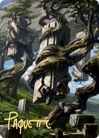 Forest Art Card (20/81) (Gold-Stamped Signature) - Art Series: Zendikar Rising - Magic: The Gathering card
