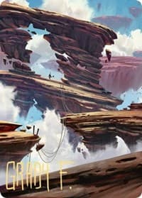 Boulderloft Pathway Art Card (Gold-Stamped Signature) - Art Series: Zendikar Rising - Magic: The Gathering card