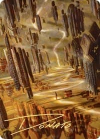 Brightclimb Pathway Art Card (Gold-Stamped Signature) - Art Series: Zendikar Rising - Magic: The Gathering card