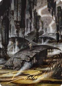 Grimclimb Pathway Art Card (Gold-Stamped Signature) - Art Series: Zendikar Rising - Magic: The Gathering card