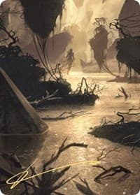 Murkwater Pathway Art Card (Gold-Stamped Signature) - Art Series: Zendikar Rising - Magic: The Gathering card