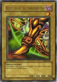 Right Leg of the Forbidden One - The Legend of Blue Eyes White Dragon - YuGiOh card