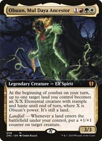 Obuun, Mul Daya Ancestor (Extended Art) - Commander: Zendikar Rising - Magic: The Gathering card