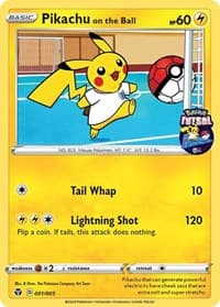 Pikachu on the Ball - 001/005 (Pokemon Futsal) - Miscellaneous Cards & Products - Pokemon card