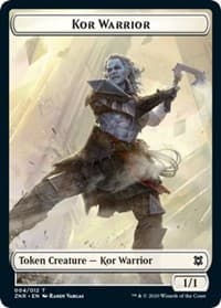 Kor Warrior // Plant Double-Sided Token - Zendikar Rising - Magic: The Gathering card