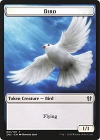 Bird // Kor Ally Double-Sided Token - Commander: Zendikar Rising - Magic: The Gathering card