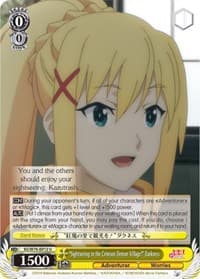 "Sightseeing in the Crimson Demon Village!" Darkness - KonoSuba The Movie: Legend of Crimson - Weiss Schwarz card