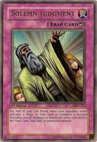 Solemn Judgment - Metal Raiders - YuGiOh card
