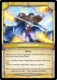 Astralic Law - Echoes of Hokken - Argent Saga TCG card