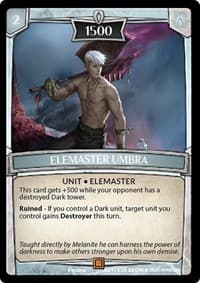 Elemaster Umbra - Echoes of Hokken - Argent Saga TCG card