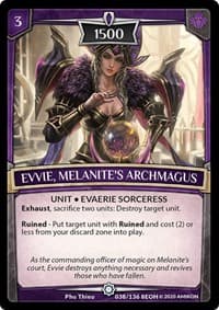 Evvie, Melanite's Archmagus - Echoes of Hokken - Argent Saga TCG card