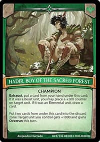 Hadir, Boy of the Sacred Forest - Echoes of Hokken - Argent Saga TCG card