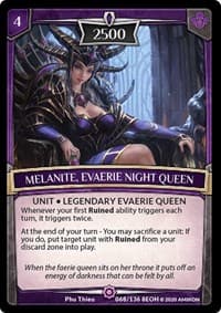 Melanite, Evaerie Night Queen - Echoes of Hokken - Argent Saga TCG card