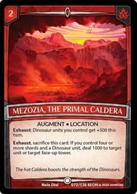 Mezozia, the Primal Caldera - Echoes of Hokken - Argent Saga TCG card