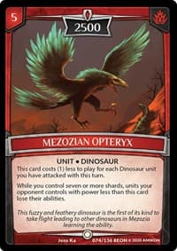Mezozian Opteryx - Echoes of Hokken - Argent Saga TCG card