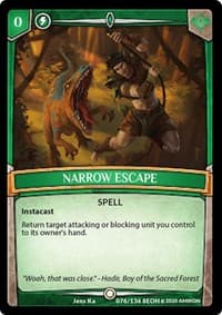Narrow Escape - Echoes of Hokken - Argent Saga TCG card