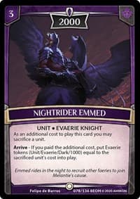 Nightrider Emmed - Echoes of Hokken - Argent Saga TCG card