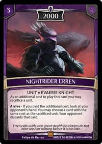 Nightrider Erren - Echoes of Hokken - Argent Saga TCG card