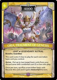 Oria, Fragment of Genesis - Echoes of Hokken - Argent Saga TCG card