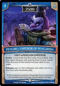 Pengiro, Emperor of Pengardia - Echoes of Hokken - Argent Saga TCG card
