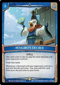 Pengiro's Decree - Echoes of Hokken - Argent Saga TCG card