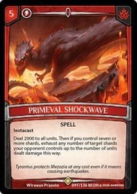 Primeval Shockwave - Echoes of Hokken - Argent Saga TCG card