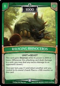 Ravaging Rhinoceros - Echoes of Hokken - Argent Saga TCG card