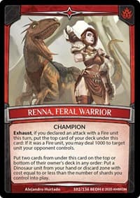 Renna, Feral Warrior - Echoes of Hokken - Argent Saga TCG card