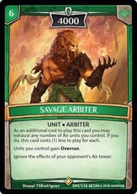 Savage Arbiter - Echoes of Hokken - Argent Saga TCG card