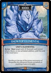 Snowtop Elemental - Echoes of Hokken - Argent Saga TCG card