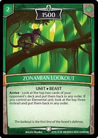 Zonamian Lookout - Echoes of Hokken - Argent Saga TCG card