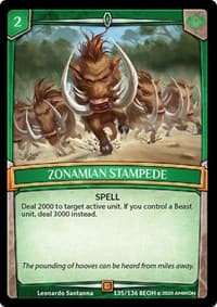 Zonamian Stampede - Echoes of Hokken - Argent Saga TCG card