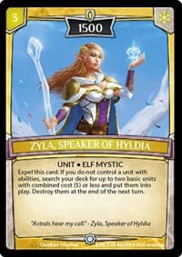 Zyla, Speaker of Hyldia - Echoes of Hokken - Argent Saga TCG card
