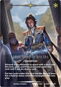 Zane, Hero of Hyldia (Serial Numbered) - Argent Saga Promos - Argent Saga TCG card