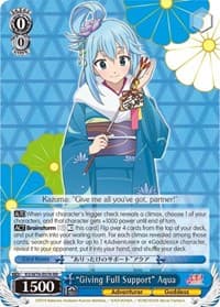 "Giving Full Support" Aqua - KonoSuba The Movie: Legend of Crimson - Weiss Schwarz card