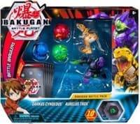 Bakugan Battle Pack 5-Pack - Darkus Cyndeous and Aurelus Trox - Battle Brawlers - Bakugan TCG card