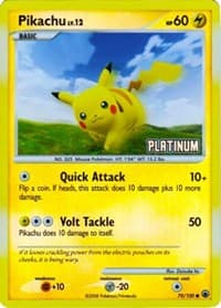 Pikachu - 70/100 [Platinum] - Burger King Promos - Pokemon card