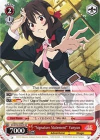 "Signature Statement" Yunyun (SR) - KonoSuba The Movie: Legend of Crimson - Weiss Schwarz card