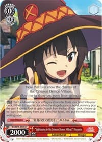 "Sightseeing in the Crimson Demon Village!" Megumin - KonoSuba The Movie: Legend of Crimson - Weiss Schwarz card