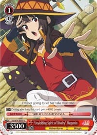 "Unyielding Spirit of Rivalry" Megumin - KonoSuba The Movie: Legend of Crimson - Weiss Schwarz card