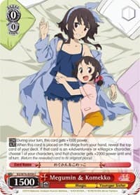 Megumin & Komekko - KonoSuba The Movie: Legend of Crimson - Weiss Schwarz card