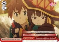 Homecoming and Welcome Greetings - KonoSuba The Movie: Legend of Crimson - Weiss Schwarz card