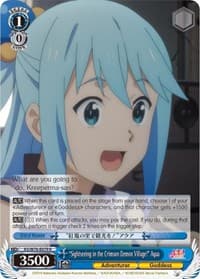 "Sightseeing in the Crimson Demon Village!" Aqua - KonoSuba The Movie: Legend of Crimson - Weiss Schwarz card