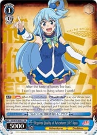 "Required Quality of Adventurer Life" Aqua (SR) - KonoSuba The Movie: Legend of Crimson - Weiss Schwarz card