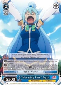 "Menacing Pose" Aqua - KonoSuba The Movie: Legend of Crimson - Weiss Schwarz card