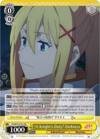 "A Knight's Duty" Darkness - KonoSuba The Movie: Legend of Crimson - Weiss Schwarz card