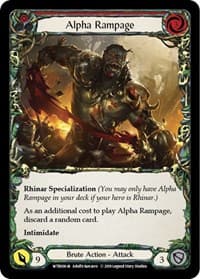 Alpha Rampage - Welcome to Rathe - Flesh and Blood TCG card