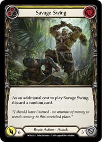 Savage Swing (Yellow) - Welcome to Rathe - Flesh and Blood TCG card